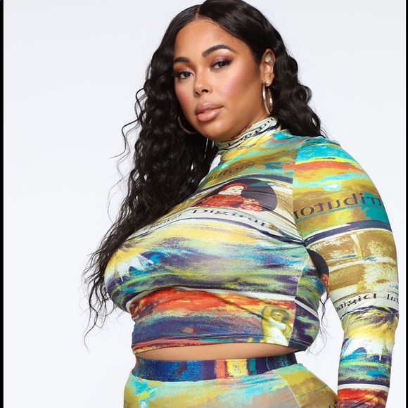 NWOT Beautiful abstract skirt set - Picture 3 of 6